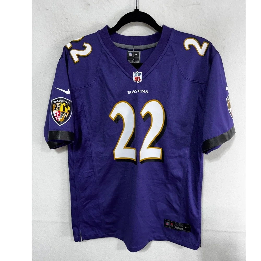 Nike Kids L-14/16 Purple Baltimore Ravens Derrick Henry Jersey NFL Team Apparel